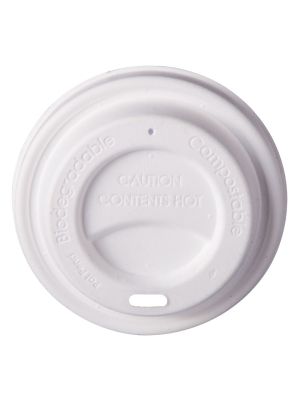 White Lids for Hot Cups Pulp Paper: 80mm