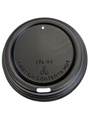 Black Lids for Hot Cups: 80mm 
