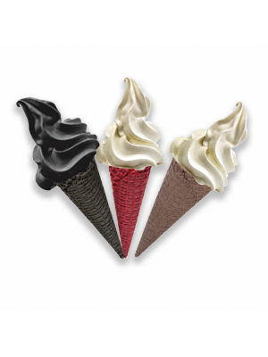 Coloured, Flavored Waffle Cones