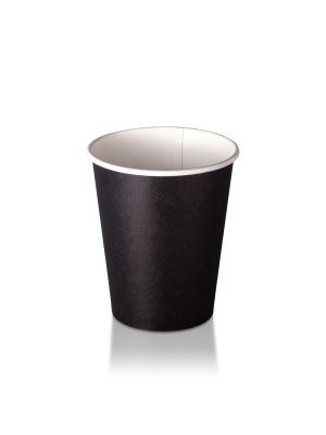 Single Wall Black Hot Cup: 12oz