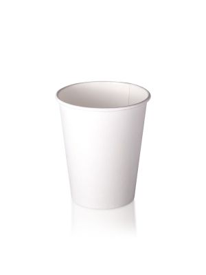 Single Wall White Hot Cup PLA: 12oz