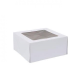 White Paper Board Fold Window Cake Boxes